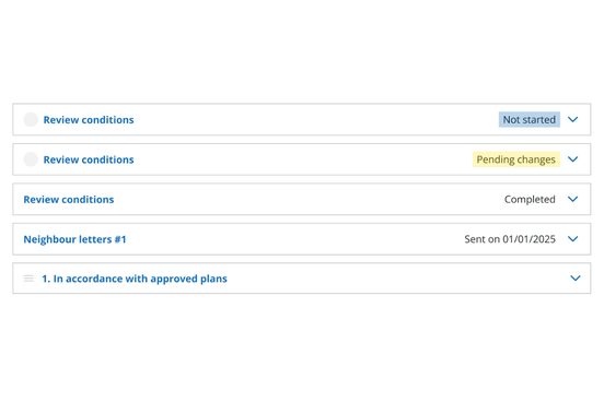 screenshot of reviewing information pattern