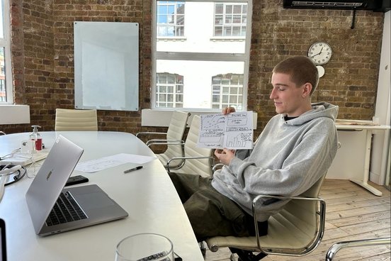 Niko during his internship designing