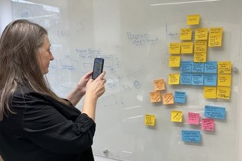 rhian during a workshop